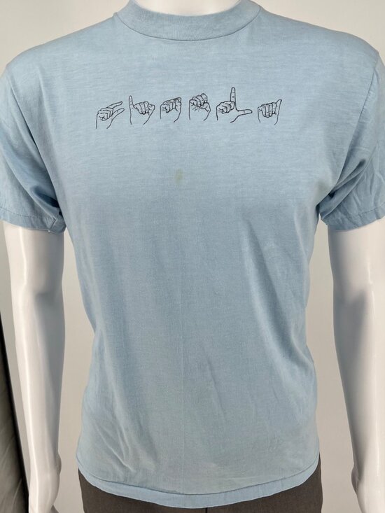Hanes Other - Vintage 1980s Hanes Light Blue Cotton/Poly ASL "Gisela" T-Shirt (Large)